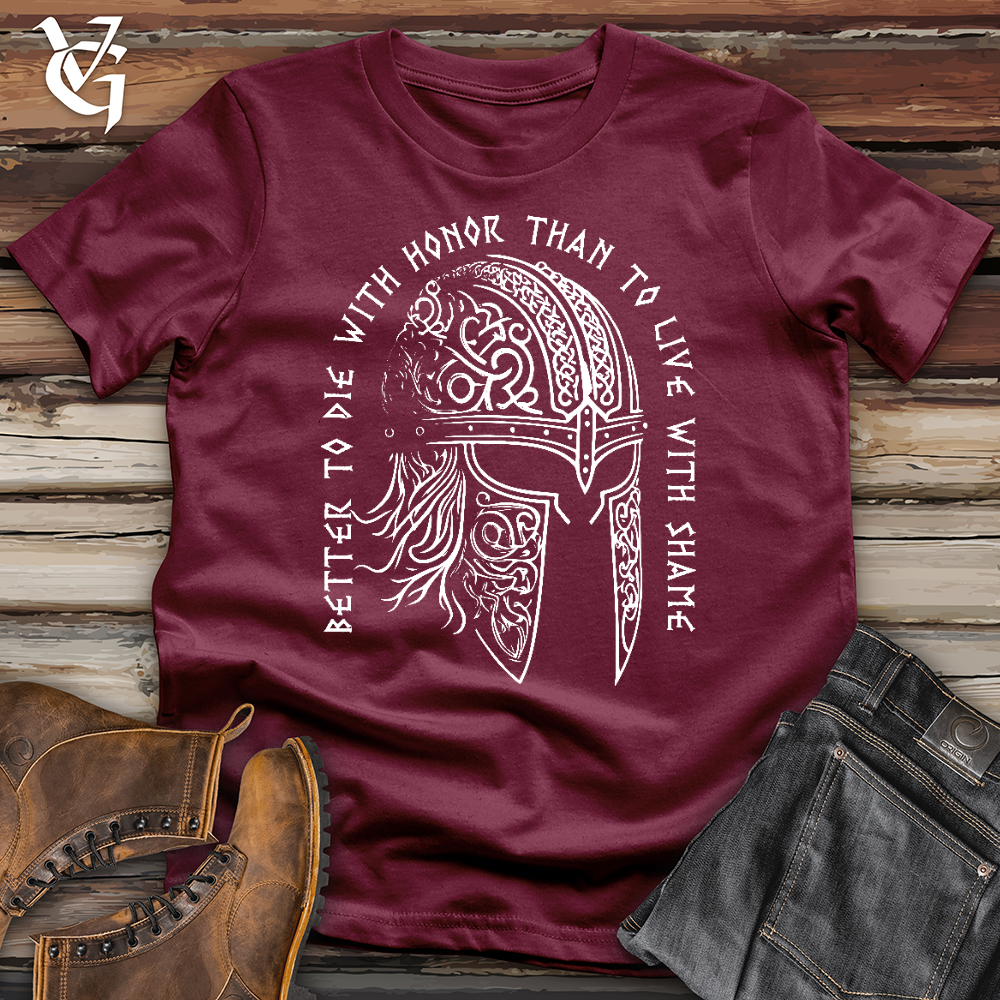 Viking Goods Die With Honor Softstyle Tee Maroon / L