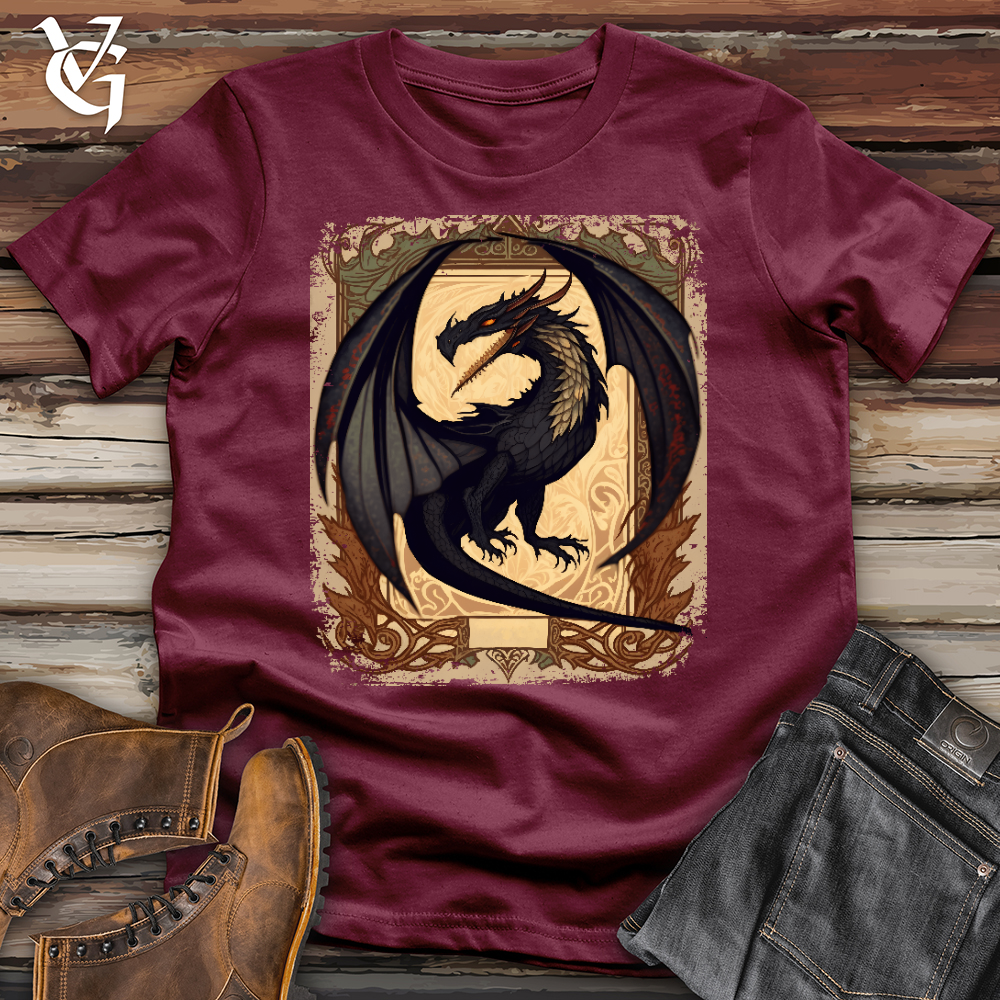 Viking Goods Dragon in a Frame Softstyle Tee Maroon / L