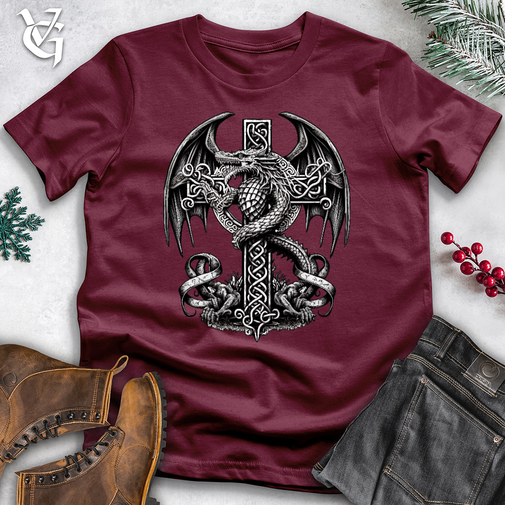 Viking Goods Dragon Protector Cotton Tee Maroon / L