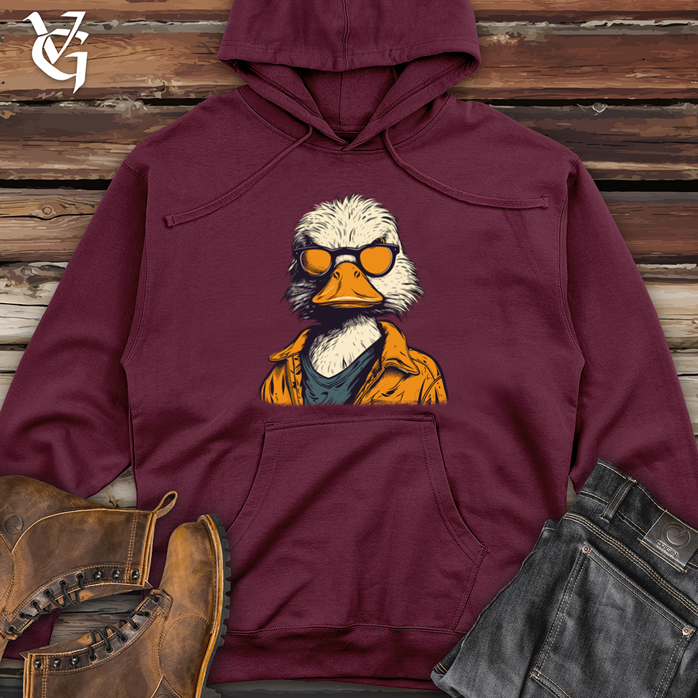 Viking Goods Duck Poised Quack Midweight Hooded Sweatshirt Maroon / L