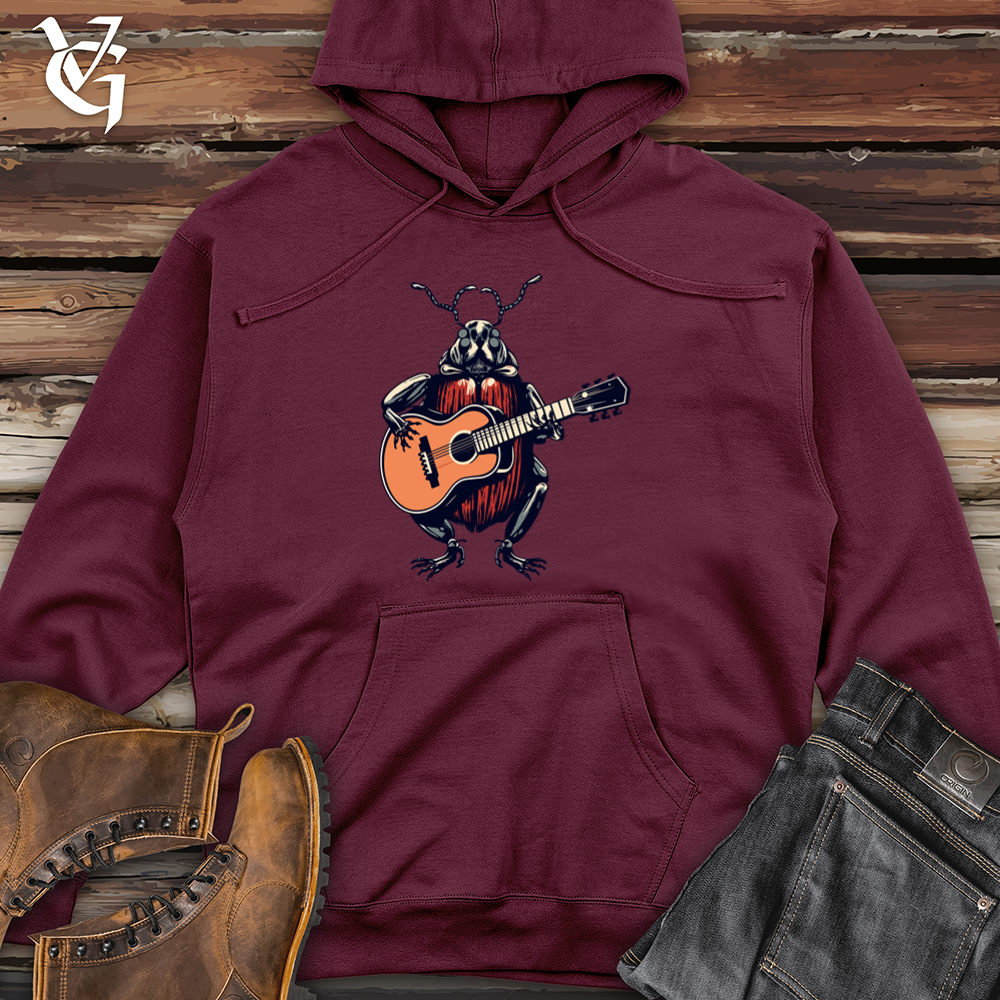 Viking Goods Dung Beetle Guitar Tunes Midweight Hooded Sweatshirt Maroon / L