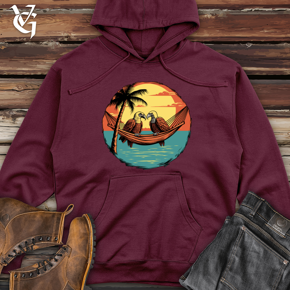 Viking Goods Eagles Sunset Date Midweight Hooded Sweatshirt Maroon / L