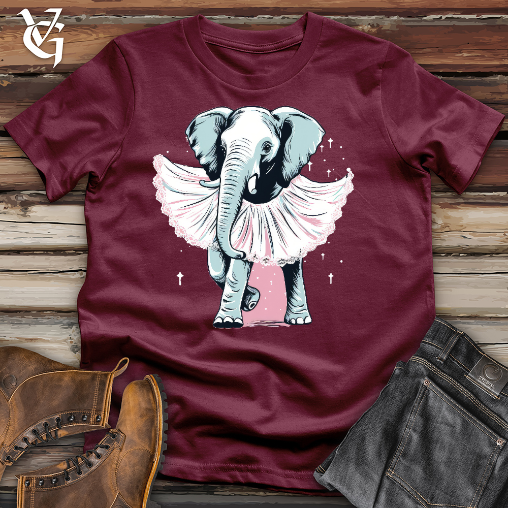 Viking Goods Elephant Ballerina Cotton Tee Maroon / L