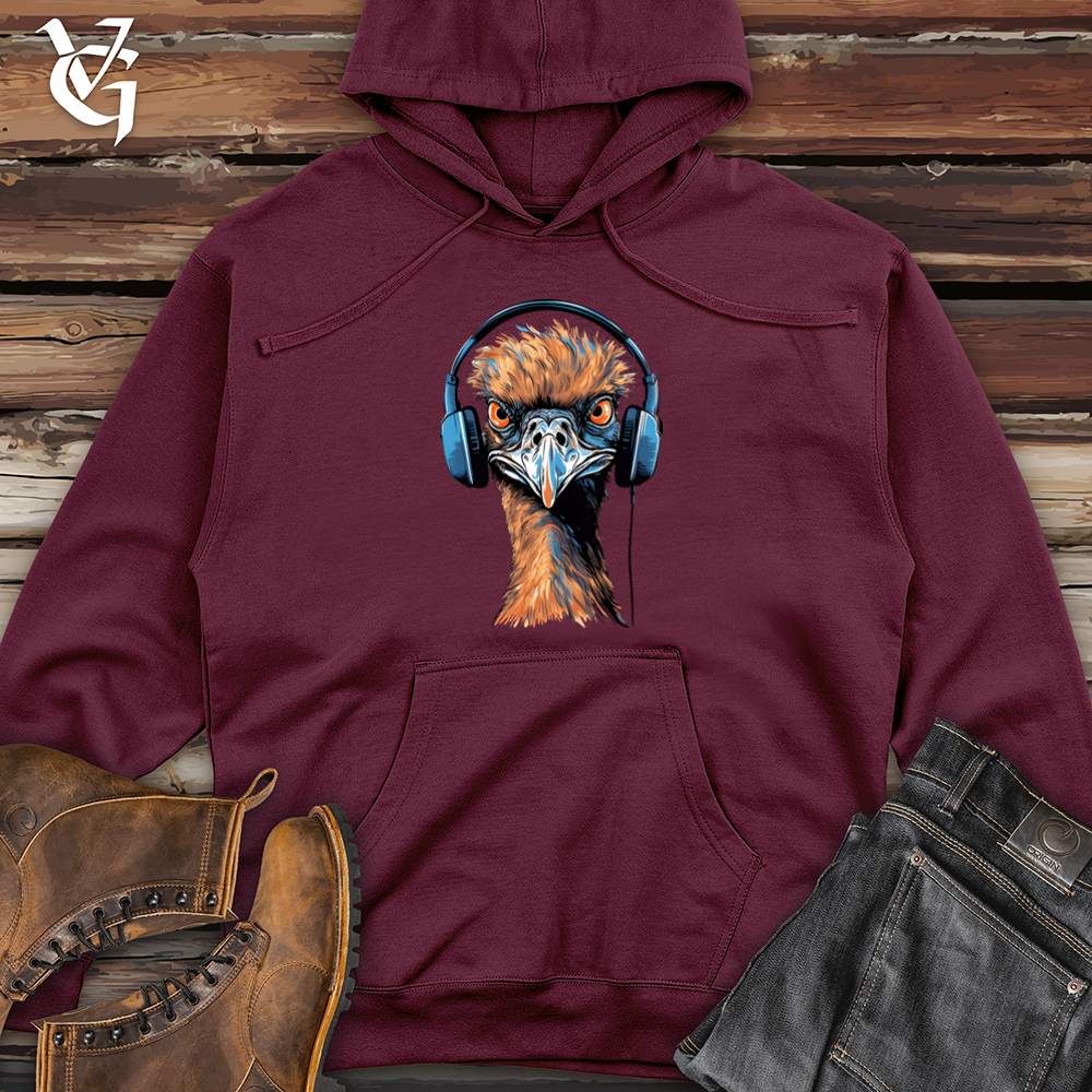 Viking Goods Emu Outback Rhythm Headphone Style Midweight Hooded Sweatshirt Maroon / L