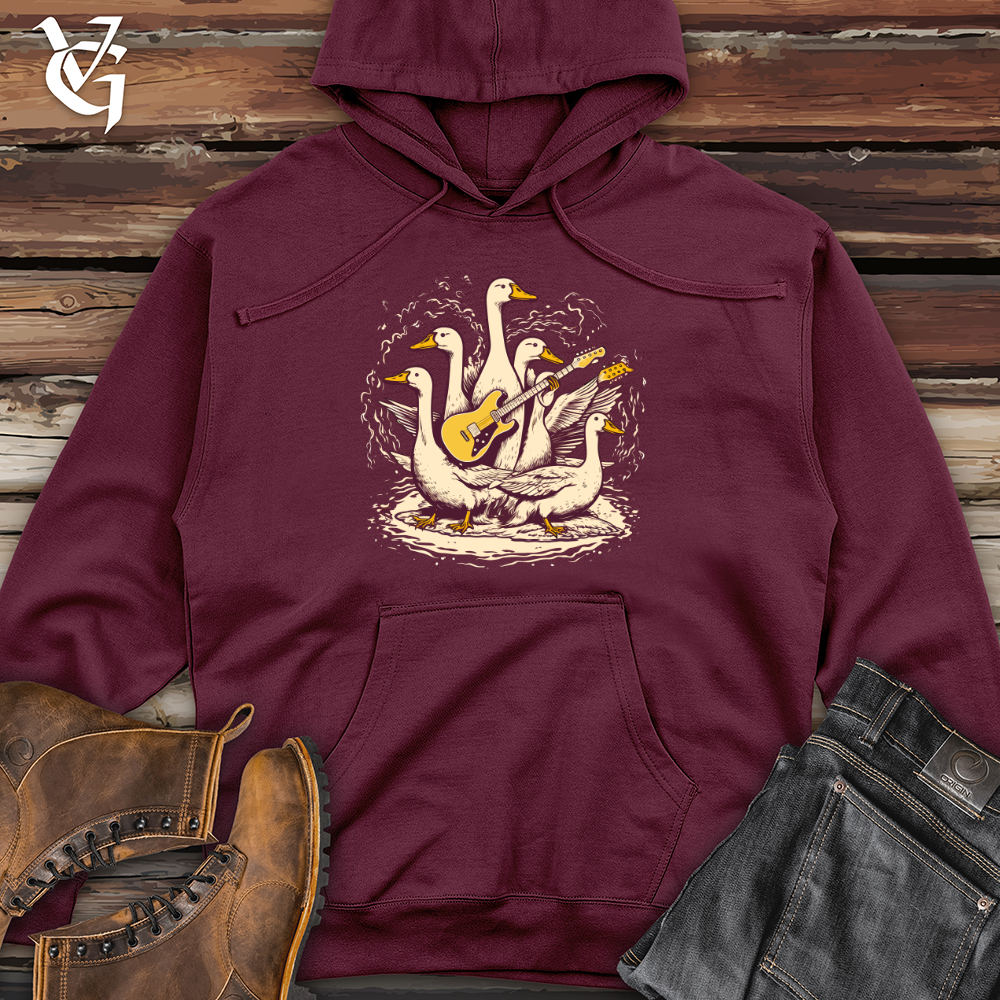 Viking Goods Feathered Rock Riffs Midweight Hooded Sweatshirt Maroon / L