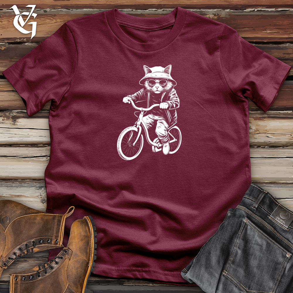 Viking Goods Feline Cycle Whisker Jaunt Adventure Softstyle Tee Maroon / L