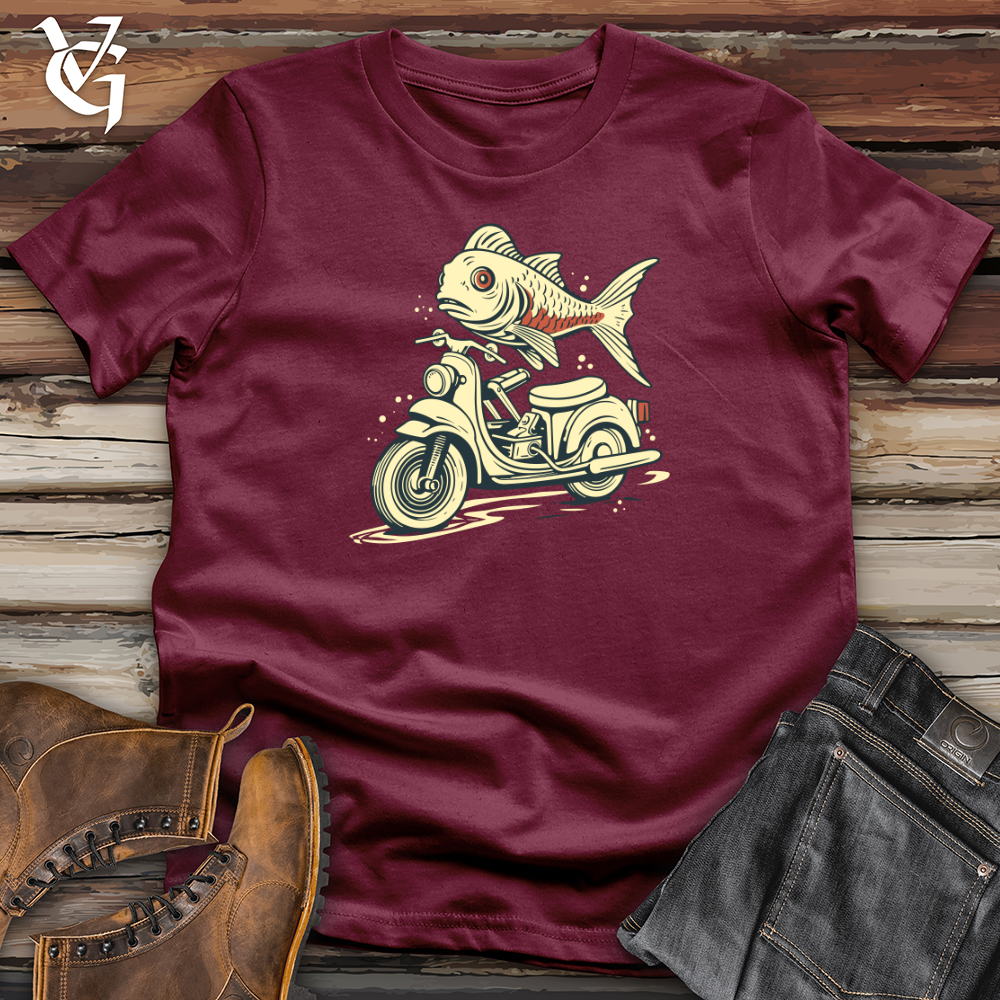 Viking Goods Fish Scooter Escape Softstyle Tee Maroon / L