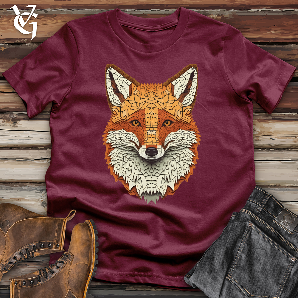 Viking Goods Fox Jigsaw Softstyle Tee Maroon / L