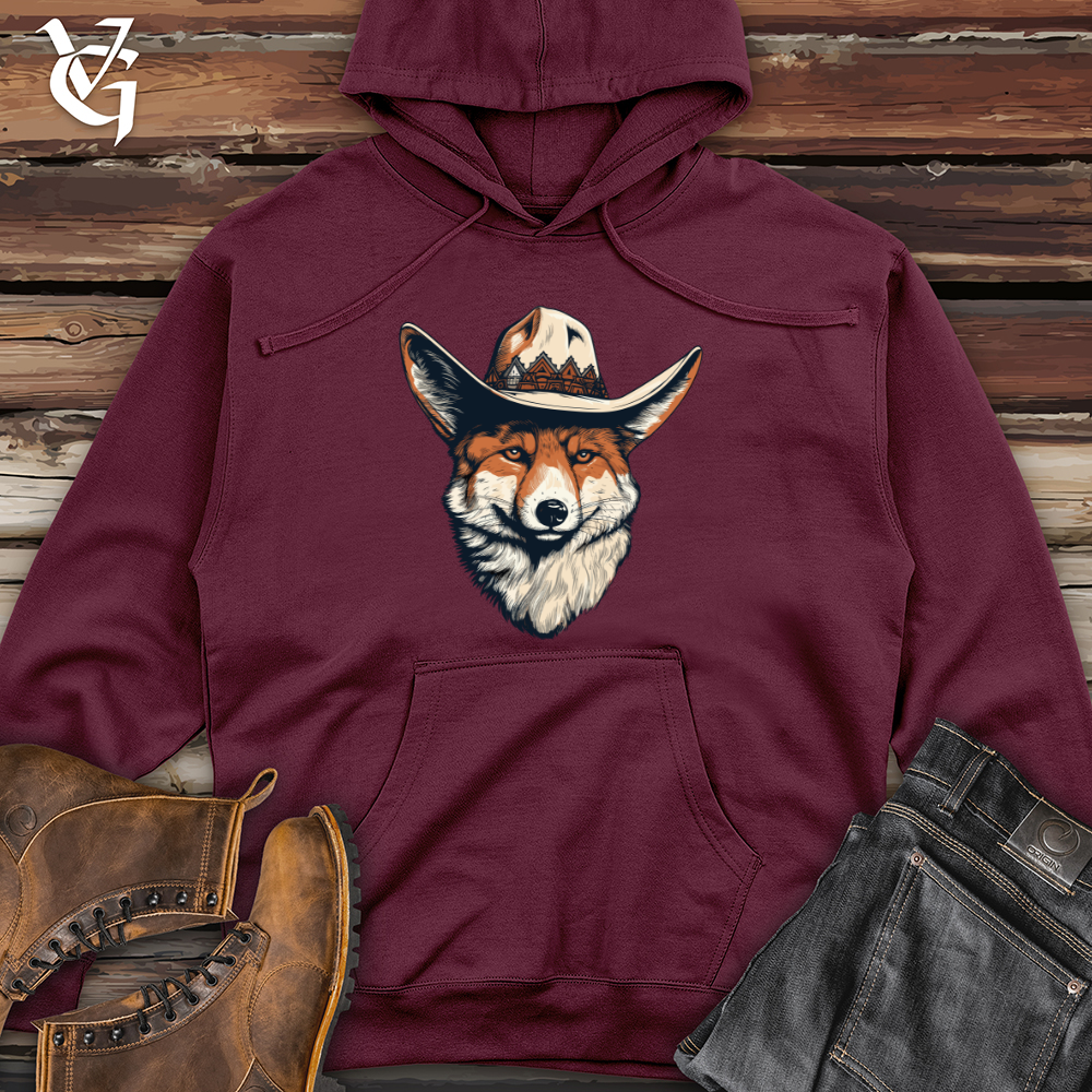 Viking Goods Fox Western Wanderer Midweight Hooded Sweatshirt Maroon / L