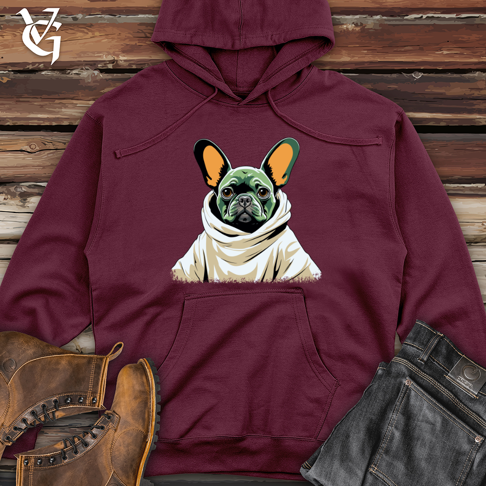 Viking Goods French Bulldog Master Midweight Hooded Sweatshirt Maroon / L