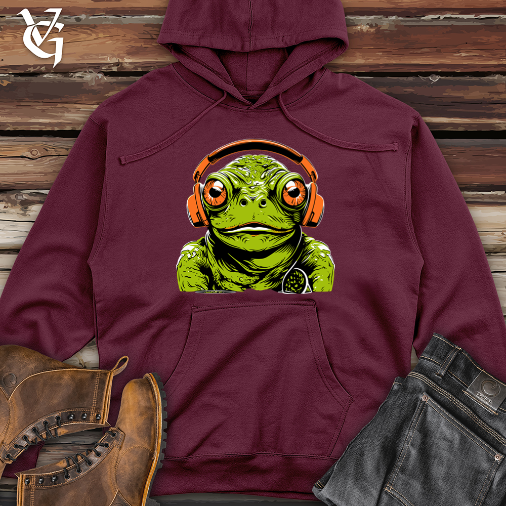 Viking Goods Frog Pond Groove Headphone Hops Midweight Hooded Sweatshirt Maroon / L