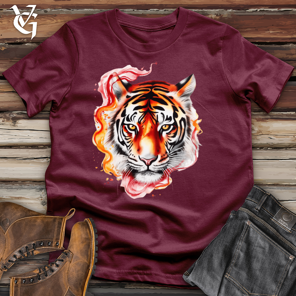 Viking Goods Furious Tiger Cotton Tee Maroon / L