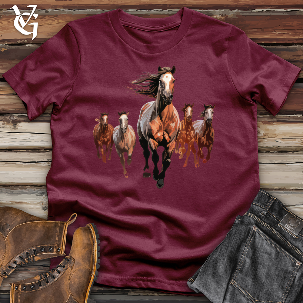 Viking Goods Galloping Horses Softstyle Tee Maroon / L