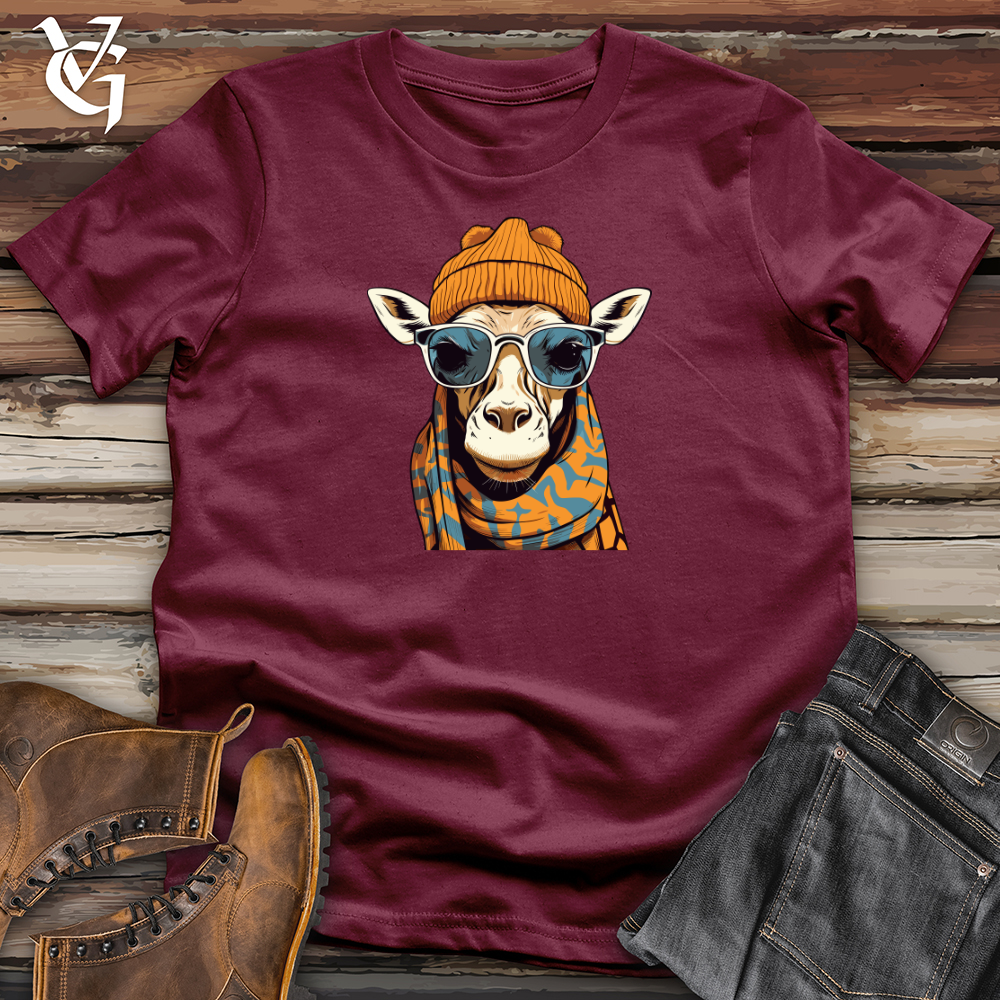 Viking Goods Giraffe Sky High Beanie Warmth Softstyle Tee Maroon / L