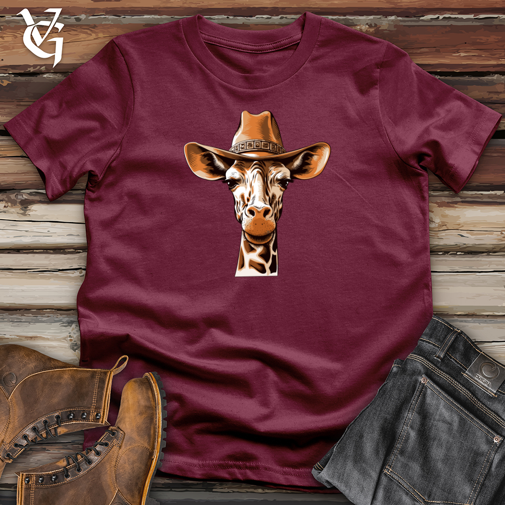 Viking Goods Giraffe Sky High Cowboy Adventure Softstyle Tee Maroon / L