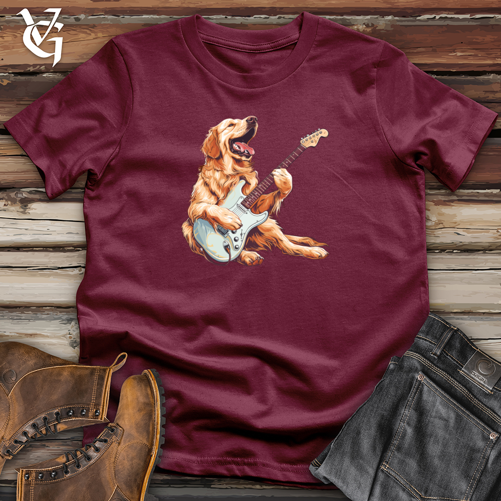 Viking Goods Golden Retriever Rockstar Softstyle Tee Maroon / L