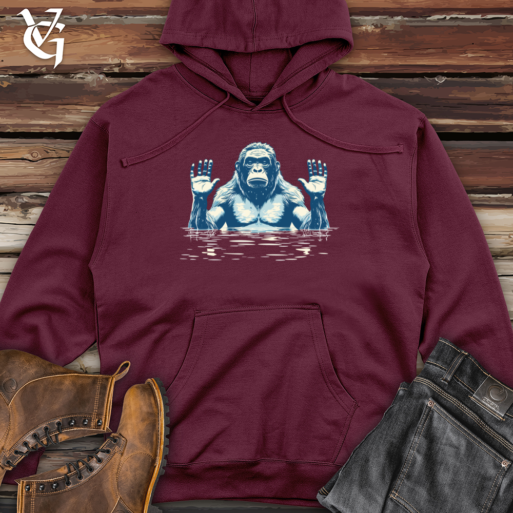 Viking Goods Gorilla Cold Plunge Midweight Hooded Sweatshirt Maroon / L