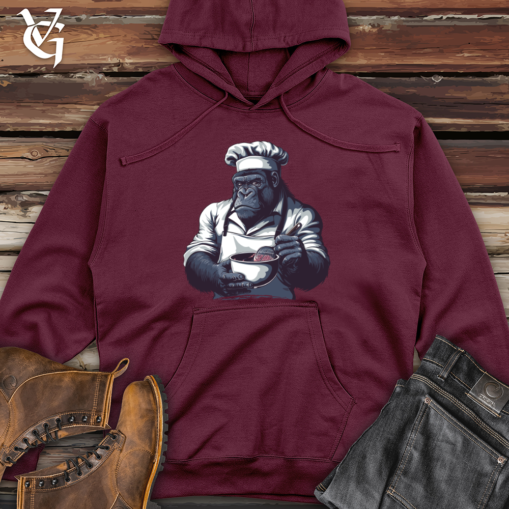 Viking Goods Gorilla Gourmet Chef Midweight Hooded Sweatshirt Maroon / L