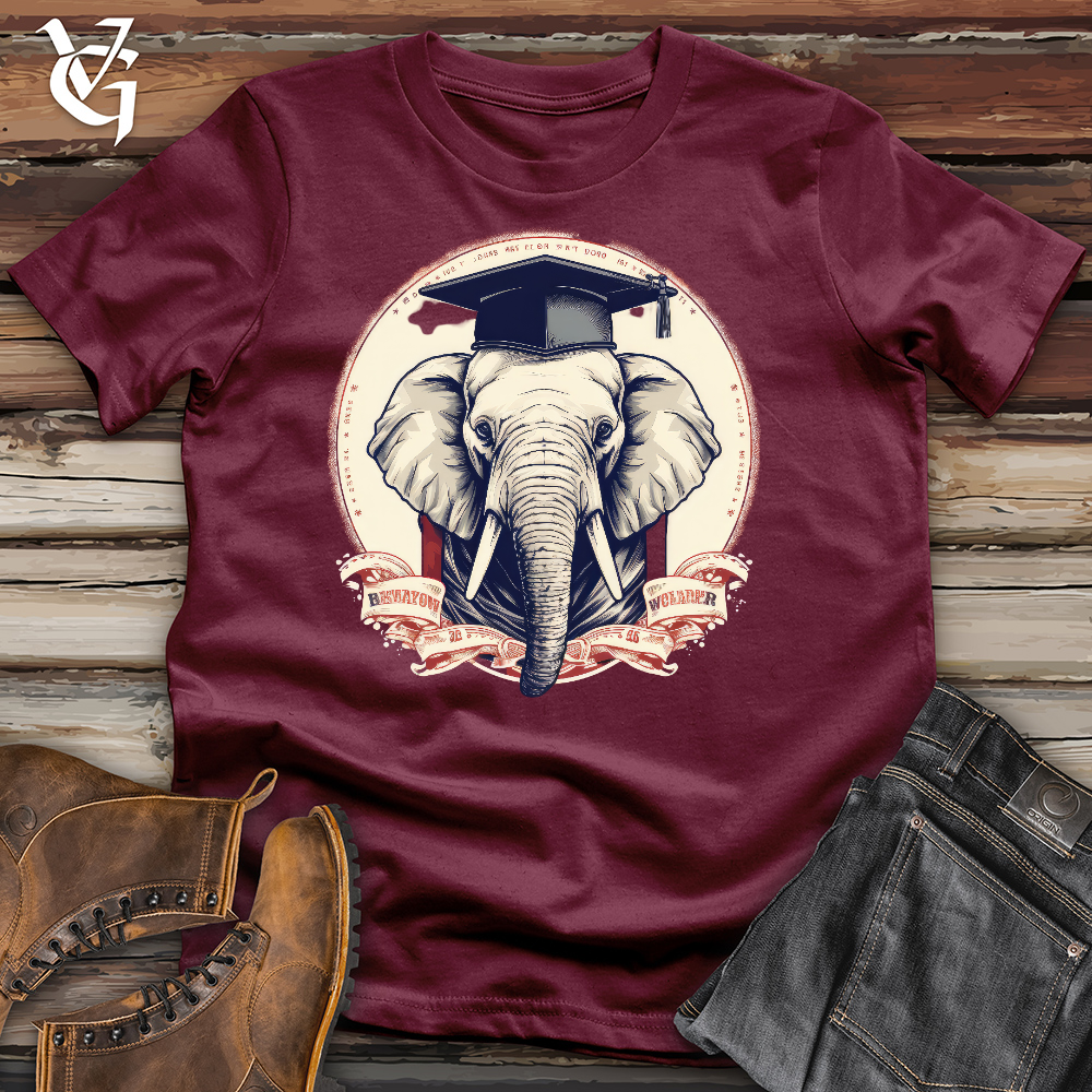 Viking Goods Graduating Elephant Cotton Tee Maroon / L