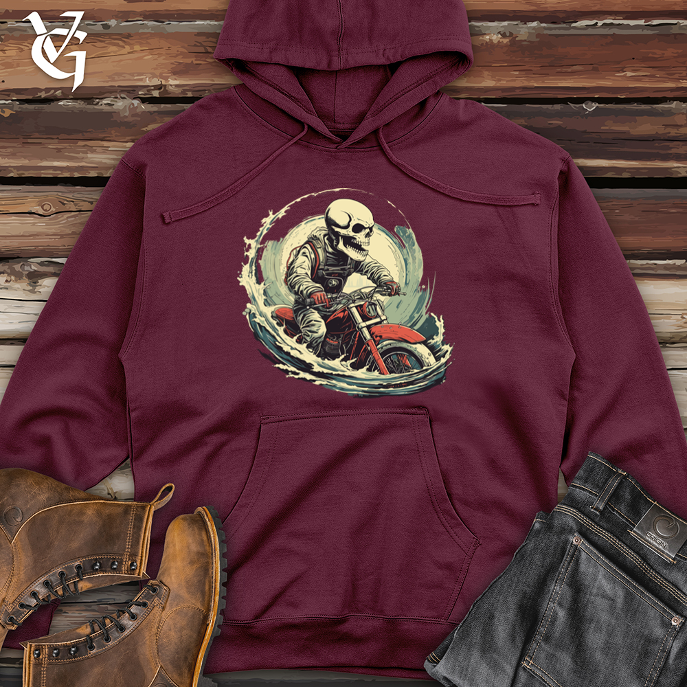 Viking Goods Grunge Whale Dive Midweight Hooded Sweatshirt Maroon / L