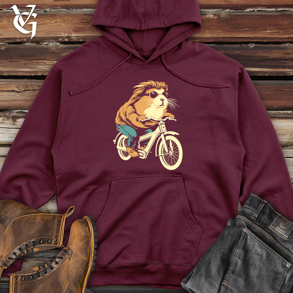 Viking Goods Guinea Pig Furry Cyclist Joyride Midweight Hooded Sweatshirt Maroon / L
