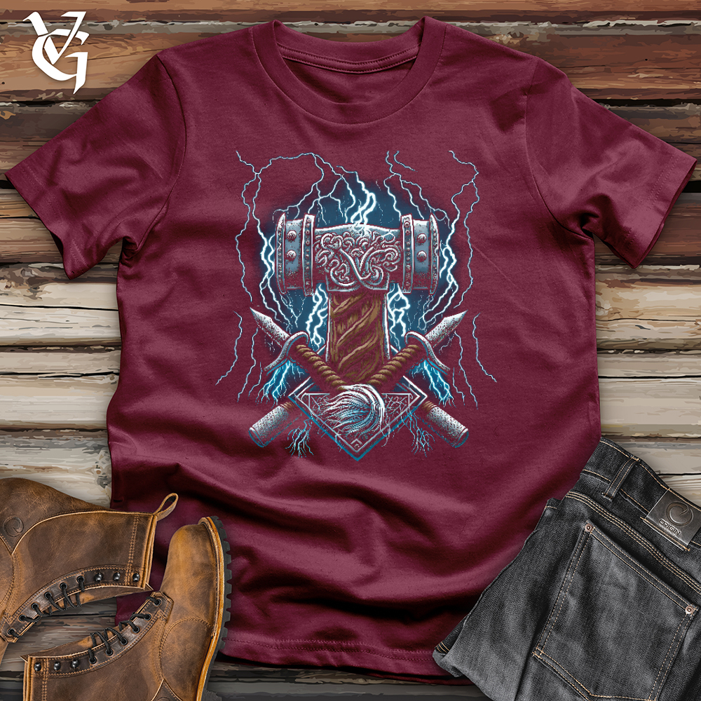 Viking Goods Hammer Lightning Softstyle Tee Maroon / L