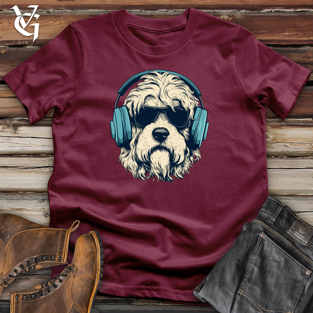 Viking Goods Headphone Rocking Doodle Pooch Softstyle Tee Maroon / L