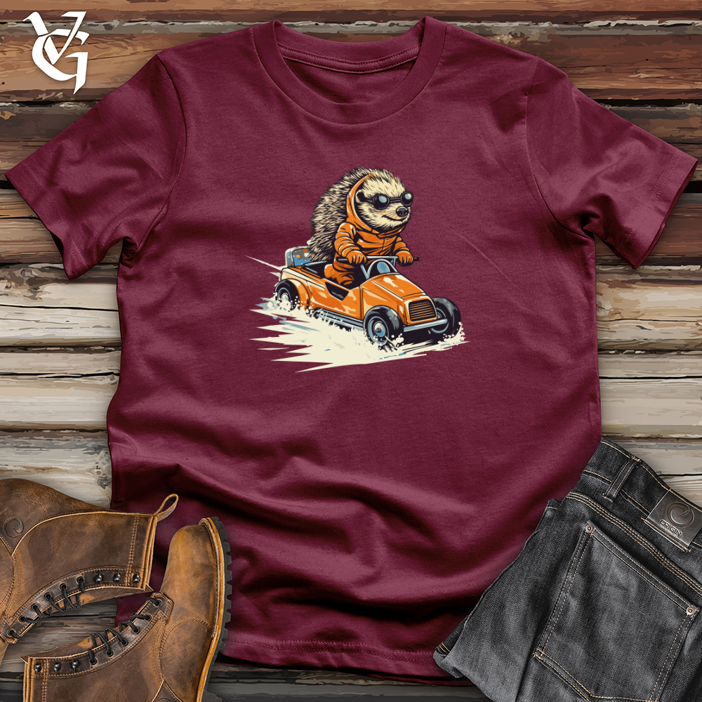 Viking Goods Hedgehog Racing Roadster Softstyle Tee Maroon / L