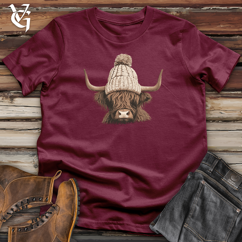 Viking Goods Highland Cattle Cozy Softstyle Tee Maroon / L