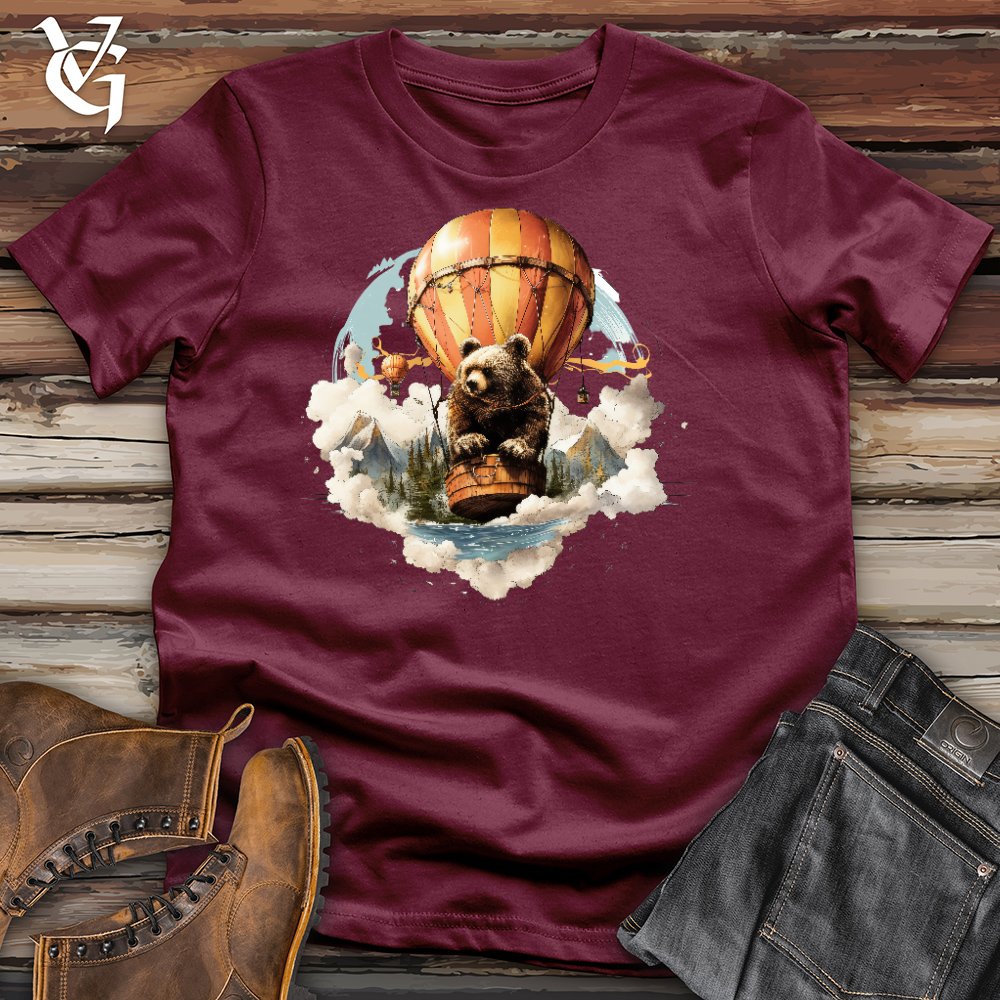 Viking Goods Hot Air Bear Cotton Tee Maroon / L