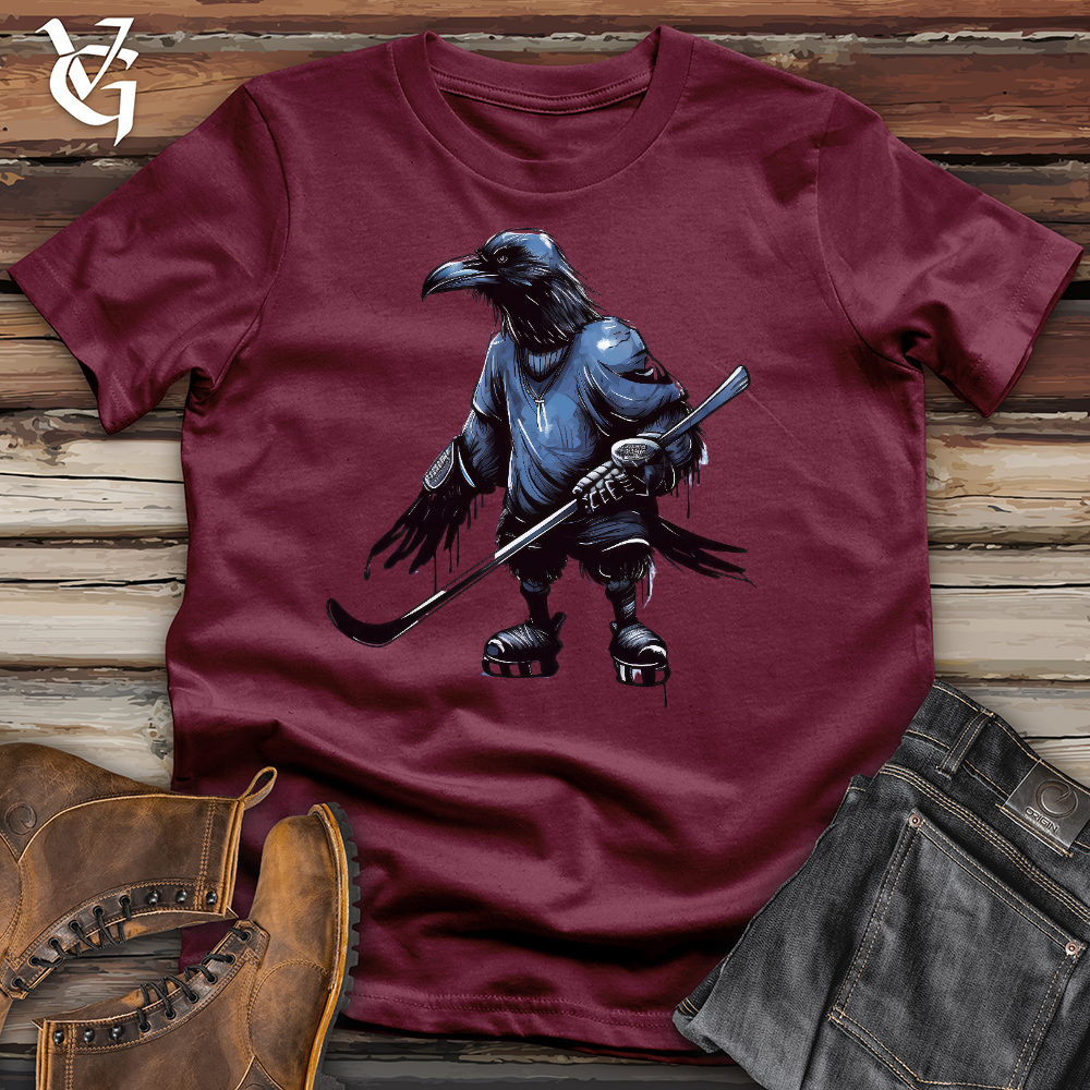Viking Goods Ice Hockey Raven Cotton Tee Maroon / L