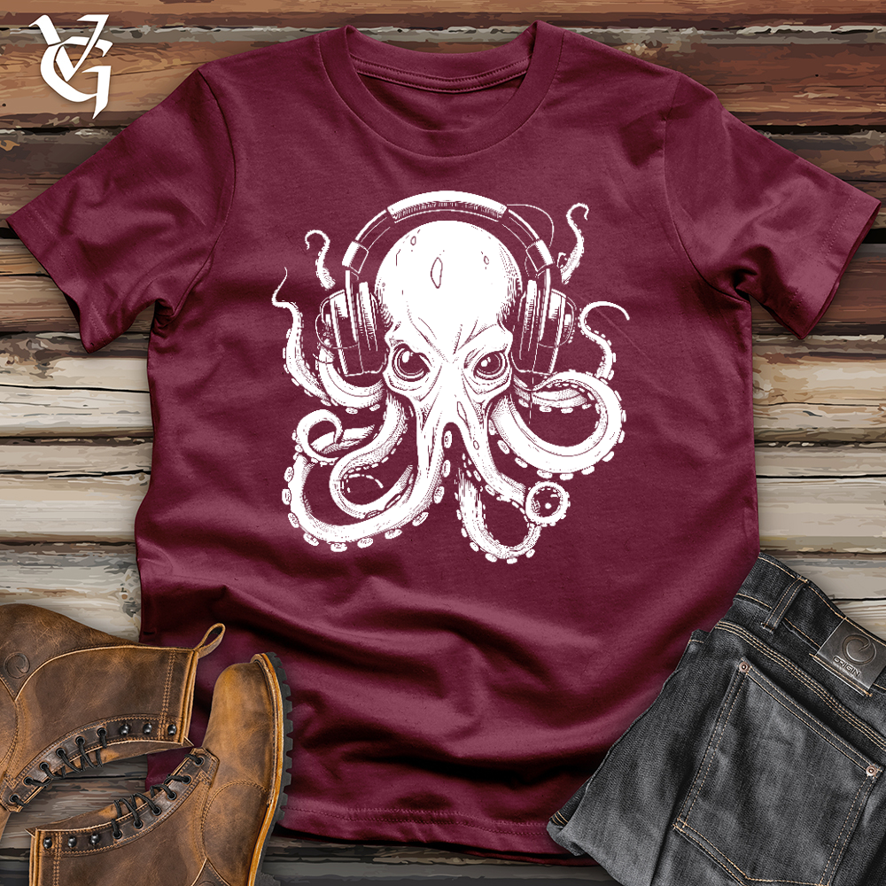 Viking Goods Inkflow Octovibes Softstyle Tee Maroon / L
