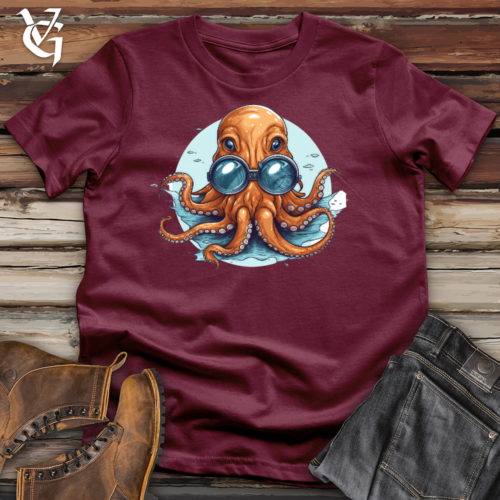 Viking Goods Inspector Octopus Cotton Tee Maroon / L