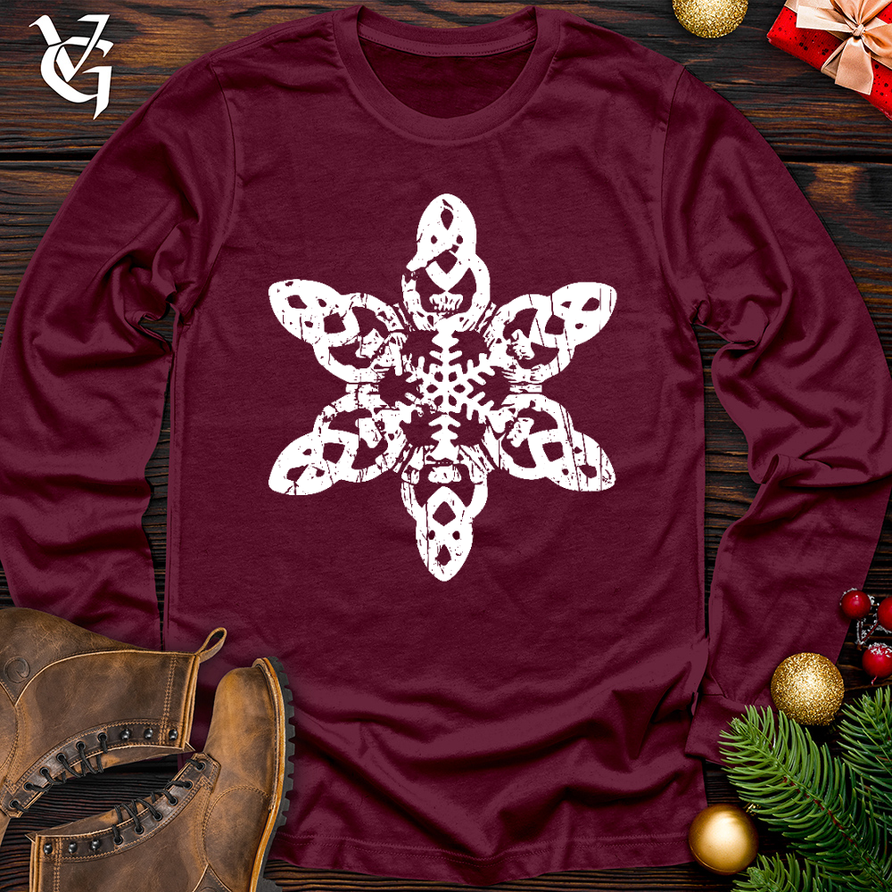 Viking Goods Irish Snowflake Long Sleeve Maroon / L