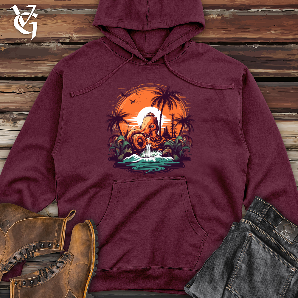 Viking Goods Jungle Tentacles Midweight Hooded Sweatshirt Maroon / L