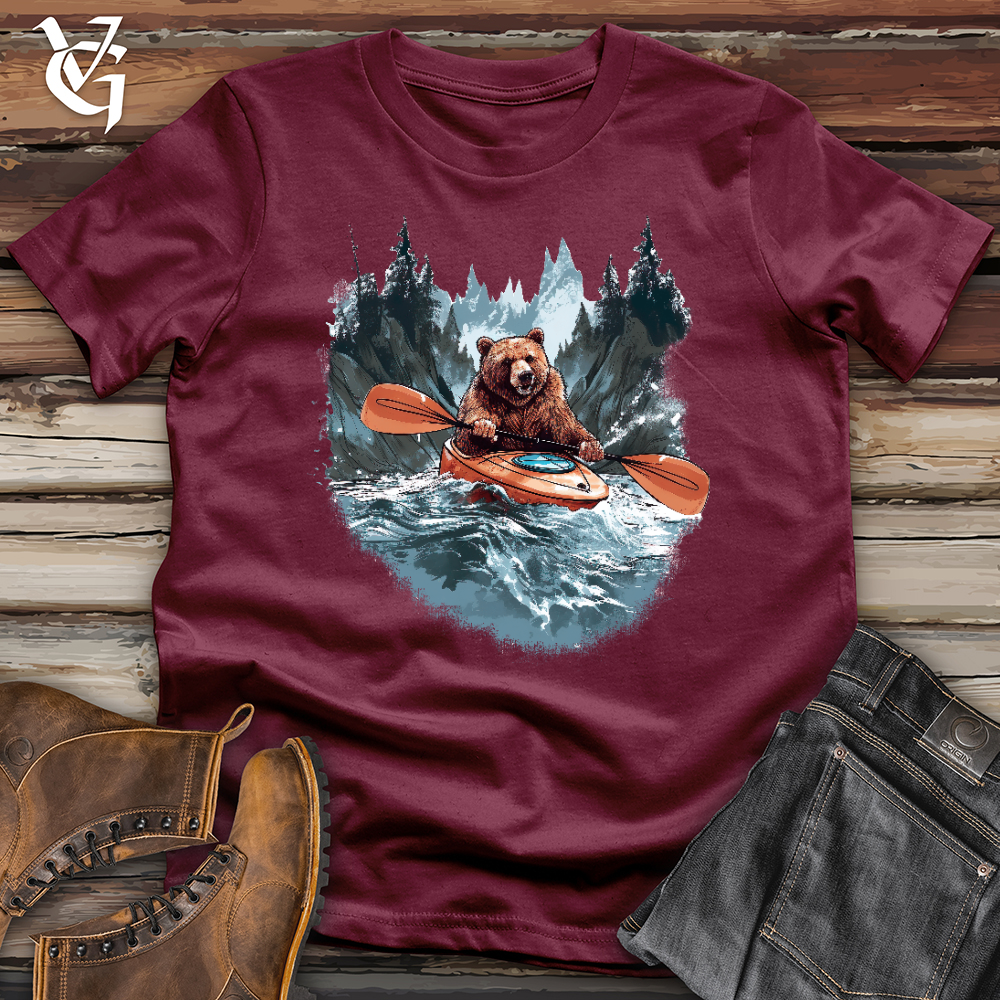 Viking Goods Kayaking Bear Softstyle Tee Maroon / L