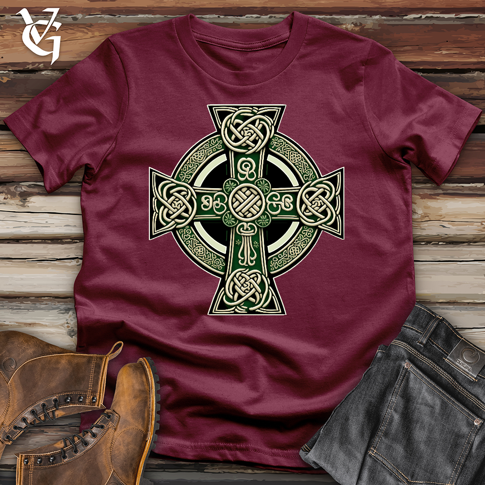 Viking Goods Knotted Celtic Crosses Softstyle Tee Maroon / L