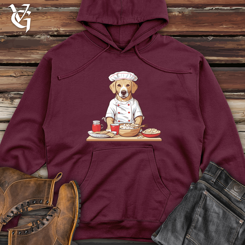 Viking Goods Labrador Gourmet Chef Midweight Hooded Sweatshirt Maroon / L