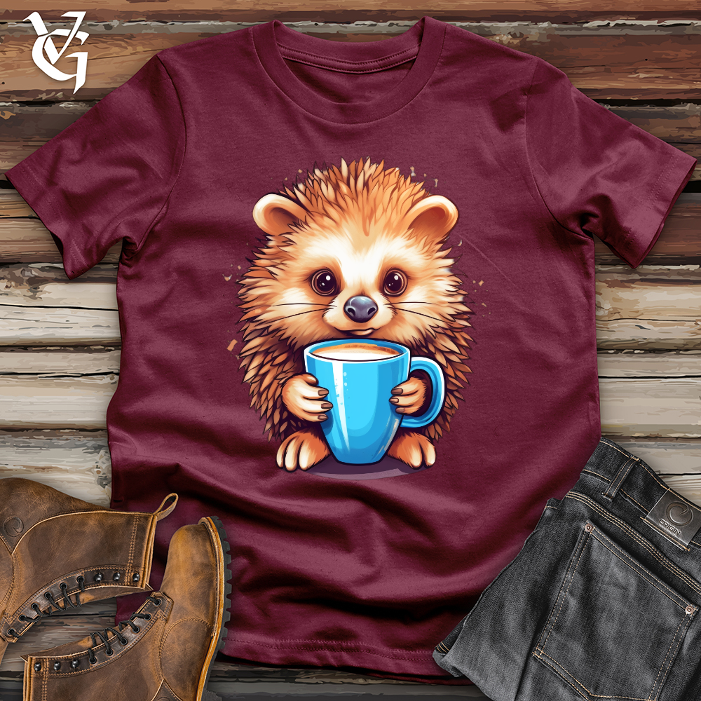 Viking Goods Latte Hedgehog Softstyle Tee Maroon / L