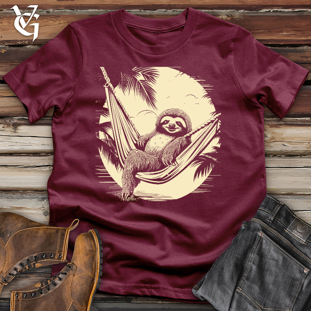 Viking Goods Lazy Sloth Nap Softstyle Tee Maroon / L