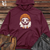 Viking Goods Lemur Jungle Jive Beanie Bliss Midweight Hooded Sweatshirt Maroon / L