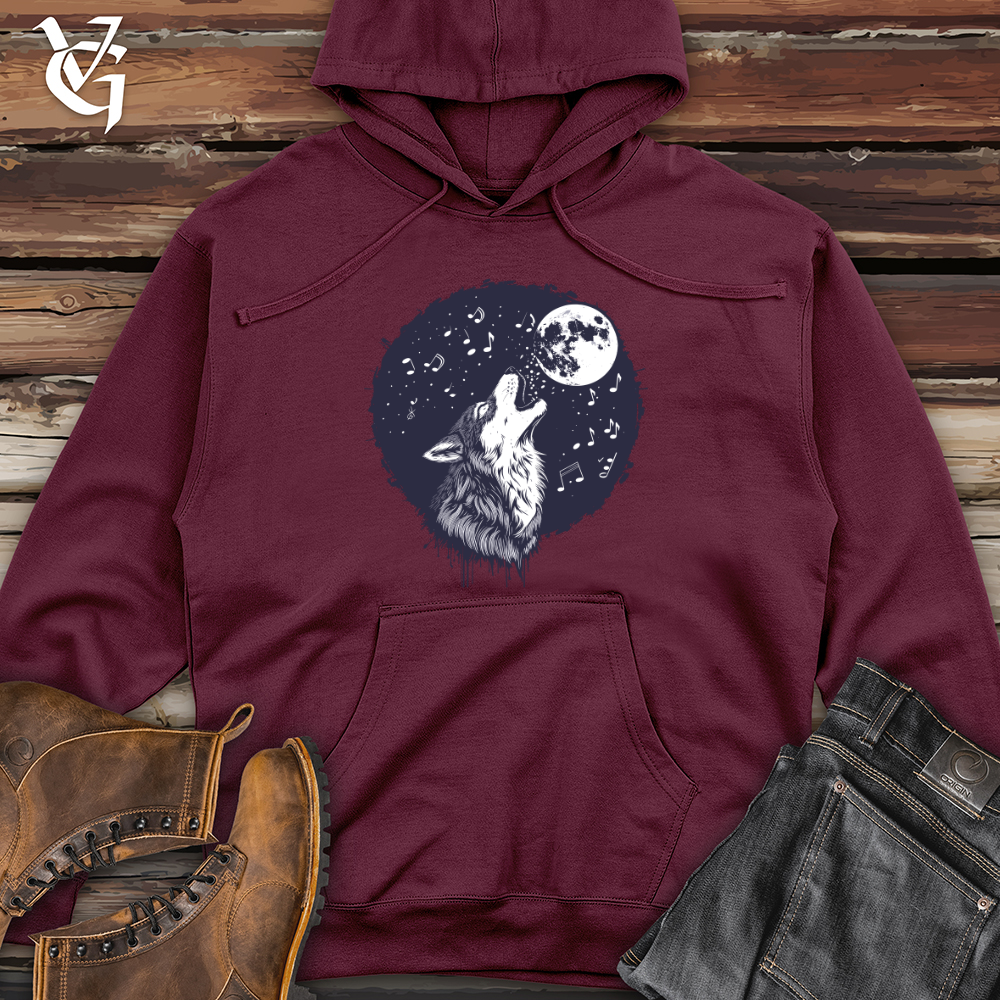 Viking Goods Lunar Wolf Ballad Midweight Hooded Sweatshirt Maroon / L