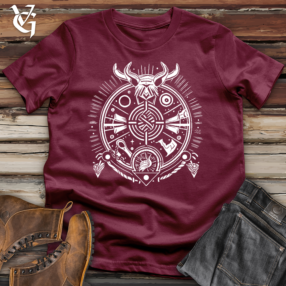 Viking Goods Magic Ancient Viking Art Softstyle Tee Maroon / L