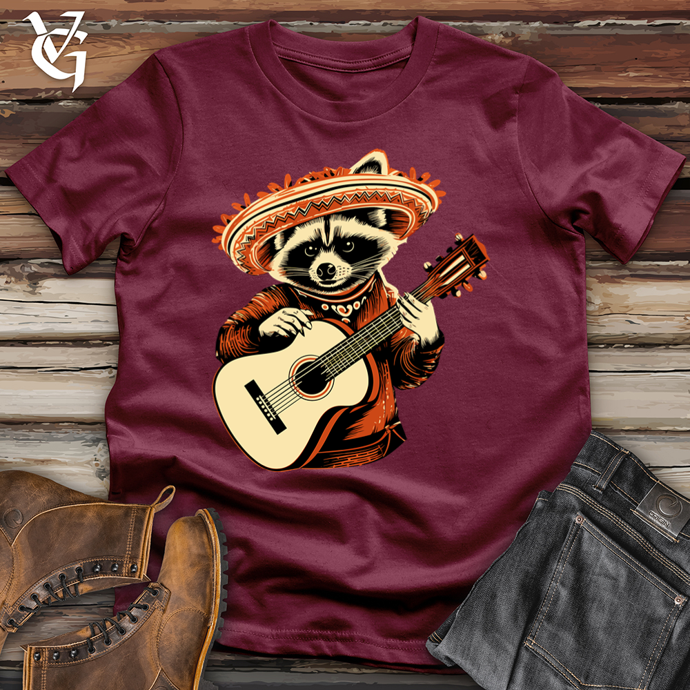 Viking Goods Melodic Raccoon Serenade Softstyle Tee Maroon / L