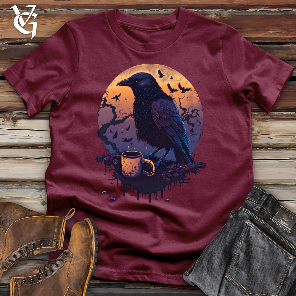 Viking Goods Morning Raven Brew Softstyle Tee Maroon / L
