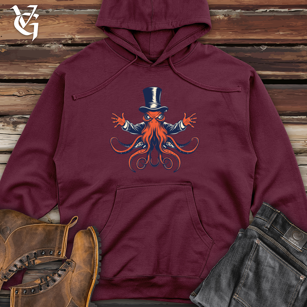 Viking Goods Mystical Cephalopod Midweight Hooded Sweatshirt Maroon / L