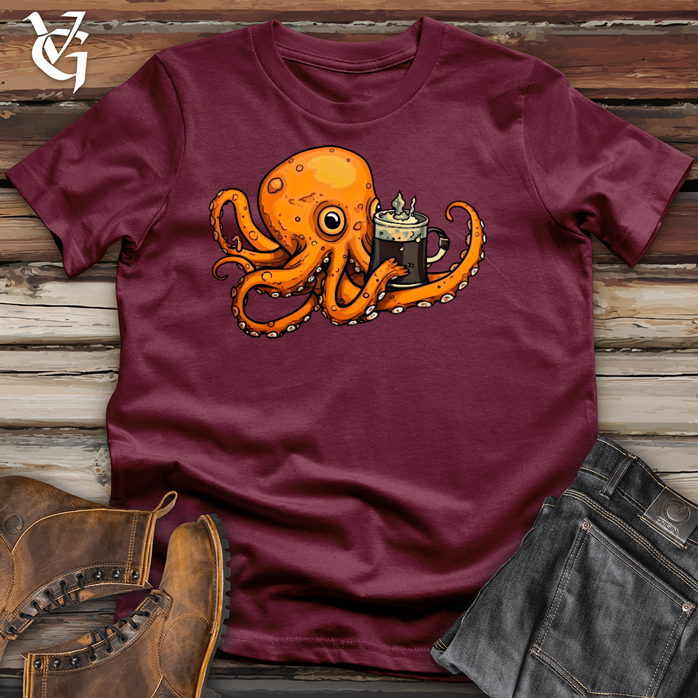 Viking Goods Octo Barista Cotton Tee Maroon / L