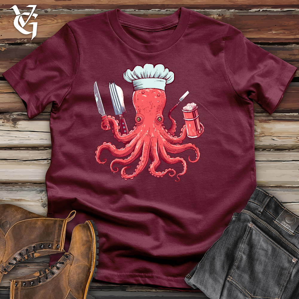 Viking Goods Octochef Cotton Tee Maroon / L