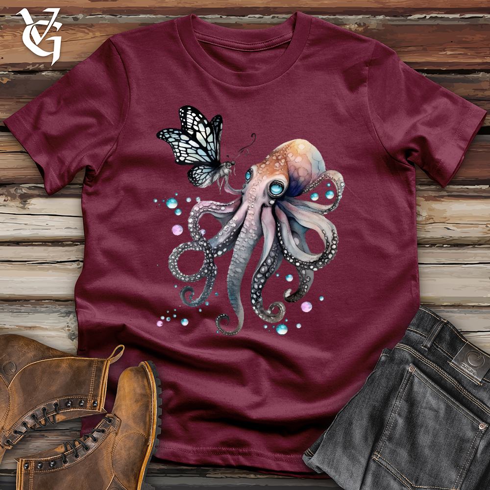Viking Goods Octopus Butterfly Softstyle Tee Maroon / L