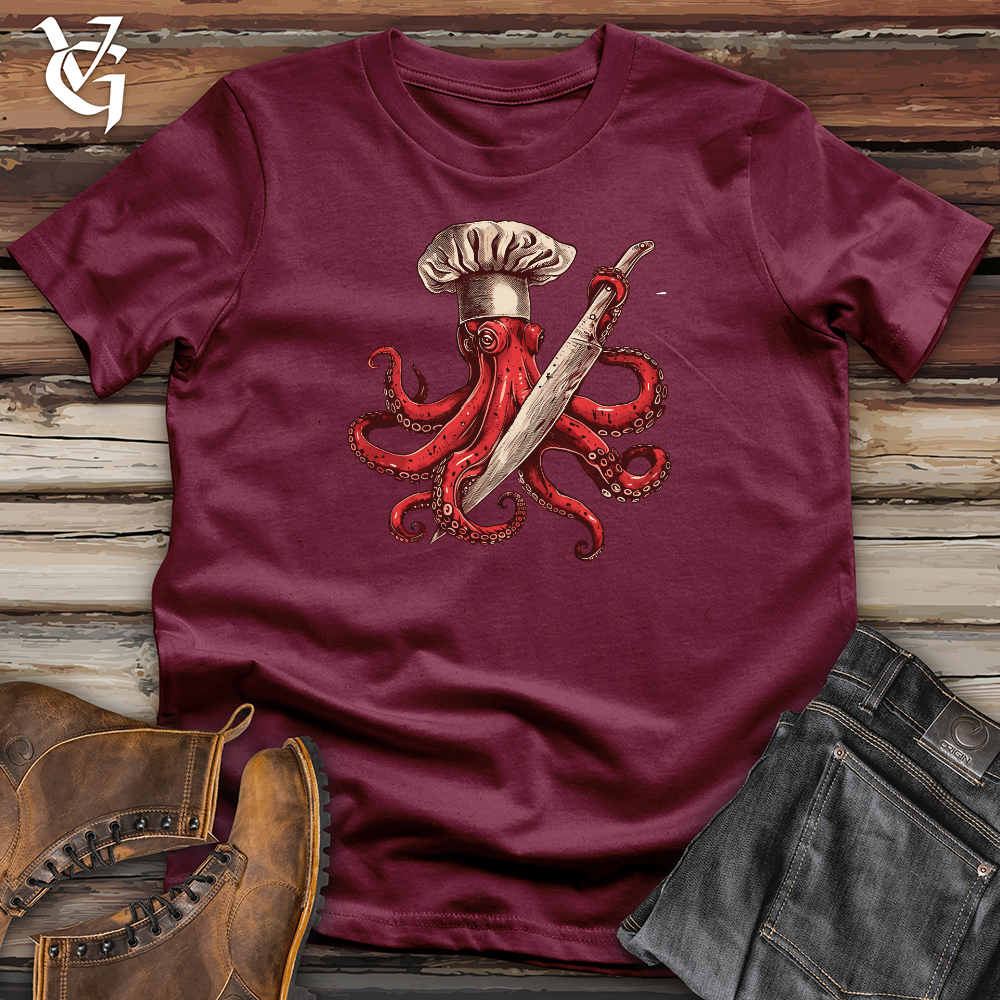 Viking Goods Octopus Dangerous Chef Softstyle Tee Maroon / L